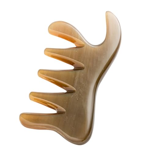 IWOWHERO 1 Pieza peine meridiano cabello peine de masajes peine de masaje para masajeando masajistas raspador tablero de raspado peine guasha masajeador corporal guasha peine buey cuernos