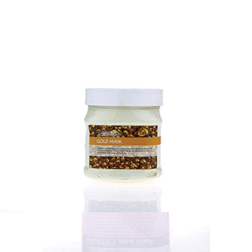 Image of Gemblue BioCare Face Mask - 500ml | Deep Cleansing & Brightening Facial Mask | For All Skin Types | Salon-Grade Skincare | Paraben-Free (500 ml, gold)