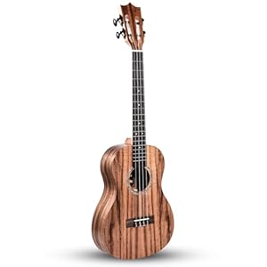 Caramel CT207 Koa-Ukulele aus Akazienholz, 66 cm, gestreifte Maserung