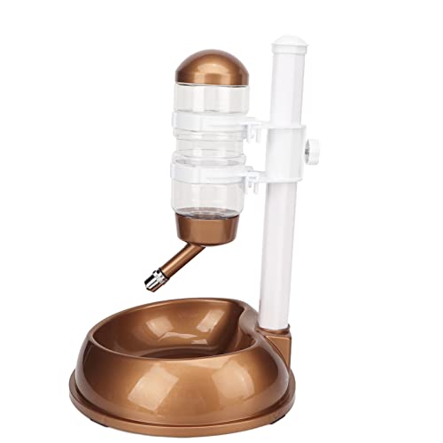 Tbest Dog Water Dispenser,Pet Standing Water Dispenser Bowl Height Multifunction Dog Automatic Water Food Feeder Witetachable Pole