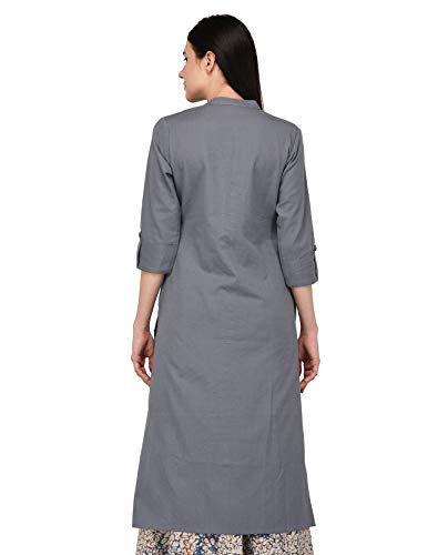 Image of Pistaa's Women's Cotton Regular Fit Casual Kurta