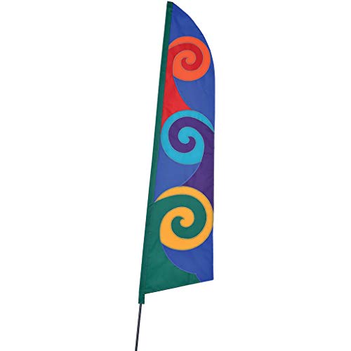 Drapeau de vélo couché SoundWinds Pop bleu avec mât flexible résistant