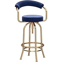 Leomix Set di 2 sgabelli da Bar, con Morbido Cuscino, sedie da Bar Moderne per la Colazione, sgabelli da Bar girevoli Regolabili, per Isola Cucina, Bar di casa, Sala da Pranzo,J,65cm