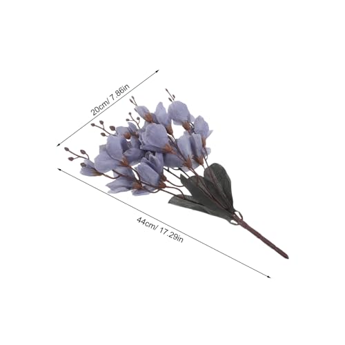 Ramas de magnolia artificial azul para transformar la decoración de habitaciones sin mantenimiento 3