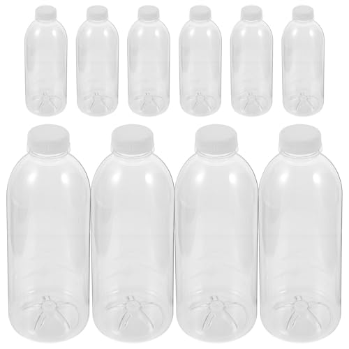 PRETYZOOM 10����L���b�v�t���y�b�g�{�g�� 350ml �y�ʘR��h�~�@�\�t��PET�f�ނ̋�̈����{�g�� �X�܂⃌�X�g�����̍ė��p�ɍœK�Ȕ��F�W���[�X�{�g��