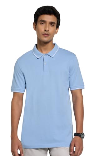 Image of Peregrine by Pantaloons Men's Solid Slim Fit Polo Shirt