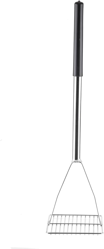 Tablecraft Chrome Plated Metal Square Bean Masher, 19 inch - 1 each.