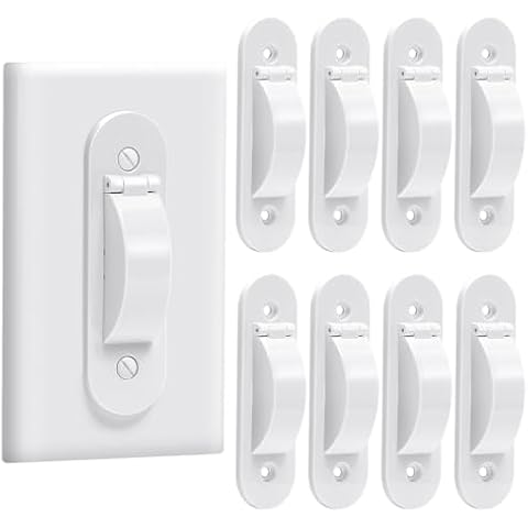 Wall Switch Guard, Child Proof Light Switch Cover Guard | Toggle Style | Light Switch Protection | Keep Toggle Switch in On or Off Position | 8 Pack, White Cover