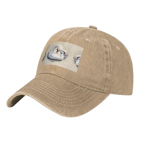 Cute Little swan Natural The hat is Breathable, Sweat-Absorbent, and Adjustable, Fashionable and Versatile, Suitable for All Seasons.