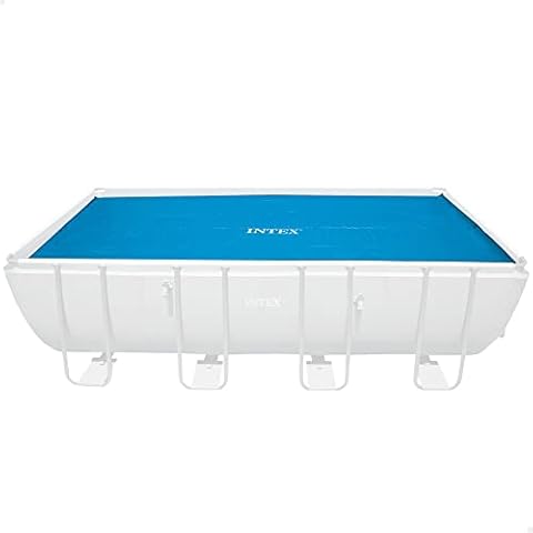 Intex Solarabdeckplane für Ultra Frame rechteckig 549 x 274 cm, Stärke 160 Mikron, Fertigungsmaß: 538 x 253 cm, 28016, Blau Cover