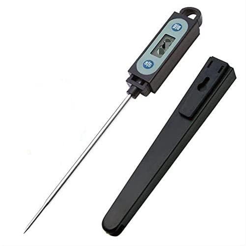 Commercial Grade Digital Instant Read Meat Thermometer (-50℃~200℃/-58℉~392℉) for Kitchen, Food Cooking, Grill, BBQ, Smoker, Candy, Home Brewing, and Oil Deep Frying, Tea Cold Drinks, Black