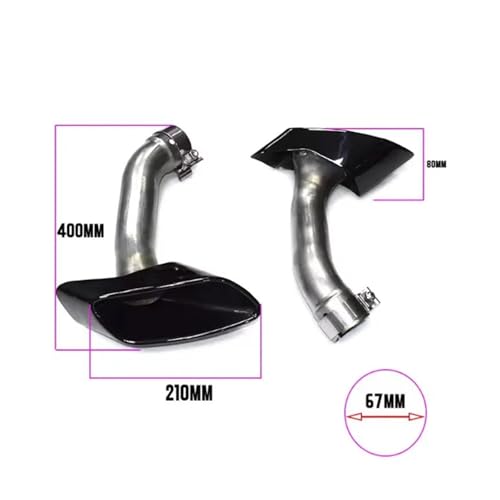 Tuyau d'échappement BMW X6 E71 2009-2013 embout pot d'échappement carré V8
