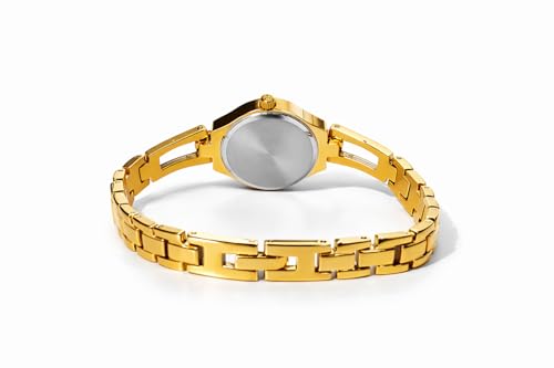 Image of Elegant 23K Gold Bracelet Watch for Women | Minimalist Luxury Analog Wristwatch