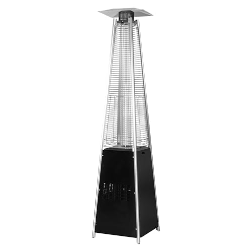 Image of Nuu Garden 48,000 BTU Outdoor Propane Patio Heater with Glass Tube, Black