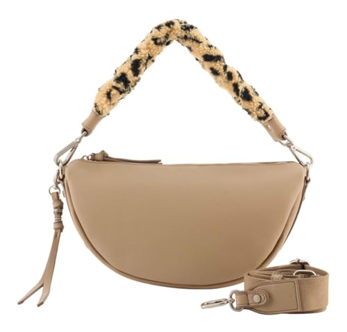 Sac bandoulière FREDsBRUDER Wildly Touch warm taupe, sac à épaule en cuir pour femme