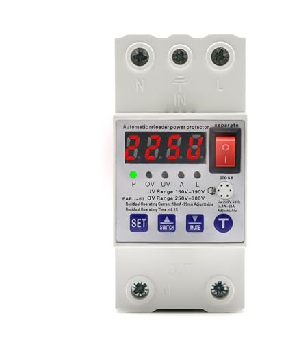 Disjoncteur à reconnexion automatique 63 A contre la sous-tension et fuite de courant