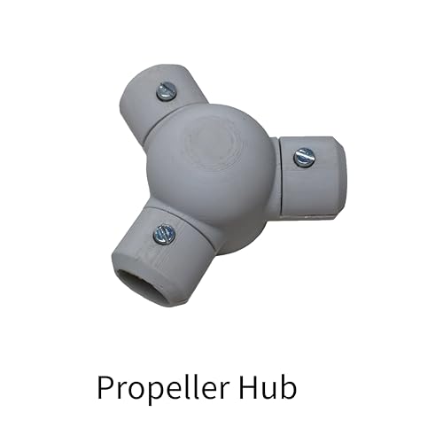 Image of DIY Wind Turbine Propeller Kit - 3D Printed Blades with Hub, Complete Hardware Set & Motor Holder (Motor Not Included)