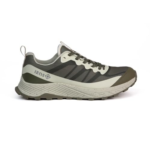 Izas - Zapatillas Deportivas para Hombre Agata M - Suela de Maxima Tracción - Tacos de 4 mm - Senderismo Media Distancia - Transpirable - Plantilla de Amortiguación Superior - Alfalfa - Tallas 39-46