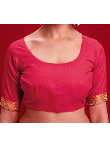 Image of SIRIL Women's Chiffon Printed Saree With Unstitched Blouse Piece