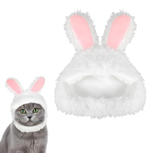 Cat Easter Bunny Ears Small Dogs Easter Rabbit Ear Costume Pet Cats Bunnys Rabbit Hat with Ear Pet Accessory Bunny Ears for Cats Cute Headwear Easters Pets Party Costume for Cat Puppy