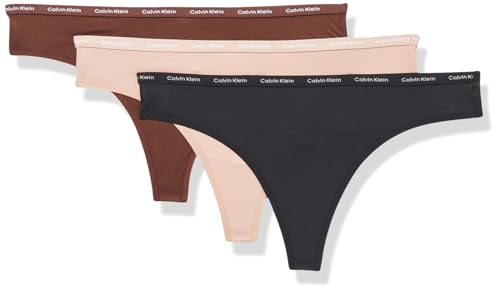 Calvin Klein Women's Luxe Comfort Micro Stretch Thong Panties, 3 Pack
