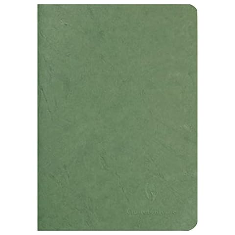 Clairefontaine 'Age Bag' Notebook, A5, Lined, 96 Pages - Green Cover