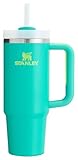Stanley Quencher H2.0 Tumbler with Handle and Straw 30 oz | Flowstate 3-Position Lid | Cup Holder Compatible for Travel | Insulated Stainless Steel Cup | BPA-Free | Tropical Teal