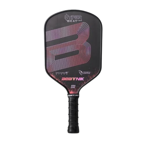 Beatnik Hyper Beat Two Pickleball Paddle I 16MM T700 Raw Carbon Fiber Paddle with Grit Surface for Maximum Spin & Control I Designed for Intermediate and Advanced Players