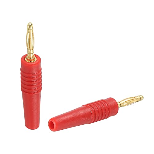 PATIKIL 5 Pack Banana Plugs Connector Solder Type Speaker Banana Plugs 2mm Gold-Plated Copper Red for Speaker Wires Sound Systems - Image 4