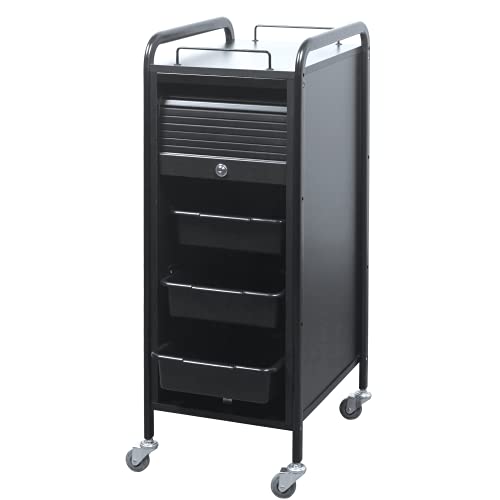 Standish Salon Goods - Rolling Portable Salon Trolley Organizer Cart Salon Spa Beauty Barber Equipment Hair Dressing Tool Storage