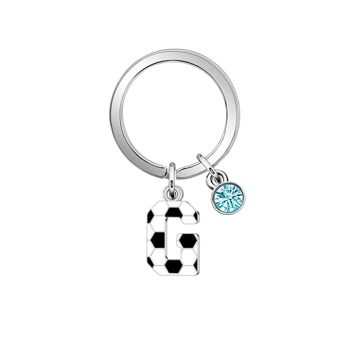 Hcvone Regalo de Calcio Portachiavi Calcio Per Donna Ragazza Ragazzo Bambini Regalo Calcio Festa Party Bomboniere Regali di Natale Compleanno (G)