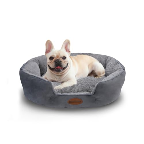 Nobleza Cama Perros Pequeños, Lavable, Antideslizante, Cojín Reversible, 51x48cm