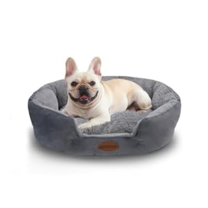 Nobleza Cama Perros Pequeños, Cama para Perros Lavable a Máquina, Cama de Perro Suave con Fondo Antideslizante Cama para Mascotas con Cojín Reversible para Perros y Gatos, S, 51x48cm