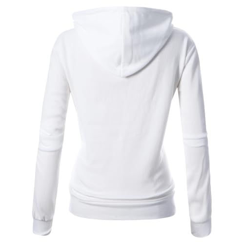 Image of GIVON Basic Lightweight Zip-Up Hoodie Long Sleeve Thin Jacket for Women with Plus Size