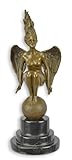 Article : décoration aubaho Sculpture en bronze femme nue avec ailes réplique rétro design décoration