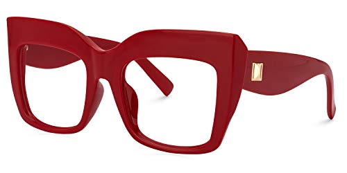Super Brands Voogueme Red Square Blue Light Blocking Glasses For Women Block Blue Light UV, Anti Eyestrain Eyeglasses Cassandra FP0668-09, Large Flash Sale Buy 1 get 1 Voogueme Red Square Blue Light Blocking Glasses For Women Block Blue Light UV, Anti Eyestrain Eyeglasses Cassandra FP0668-09, Large