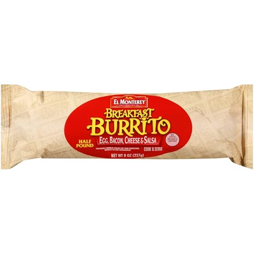 Ruiz El Monterey Egg and Bacon, Cheese Salsa Burrito, 8 Ounce - 12 per case.