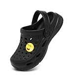 Cubufly Boys and Girls Garden Clogs Slip on Water Shoes Children Sandals for Indoor Outdoor Black(Toddler/Little Kids/Big Kids)