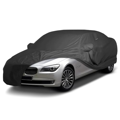 Image of iCarCover Premium Custom Car Cover for 1987-2008 BMW 7-Series LWB Heavy Duty Waterproof All Weather Rain Snow UV Sun Protector Custom Fit Full Exterior Indoor Outdoor Protection Car Cover (Black)