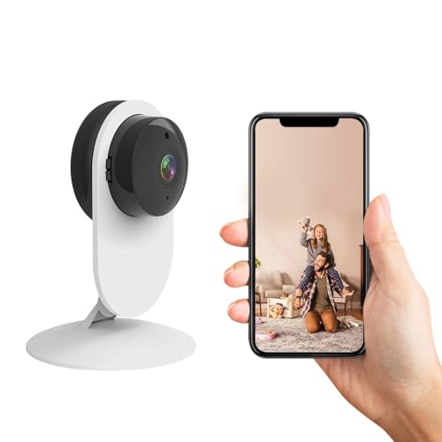 AGSHOME Caméra de Surveillance vidéo Intelligente WiFi avec vidéo HD 1080p, détection de Mouvement, Audio bidirectionnel, Installation Facile et Fonctionne...