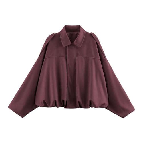 Chaqueta bomber corta para mujer, chaqueta de ante para primavera, otoño, entretiempo, solapa, chaqueta de moto, chaqueta de ante grande, chaqueta de piel con bolsillo con cremallera, chaqueta de