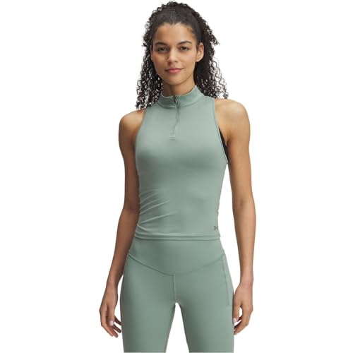 Under Armour Women's Vanish Elite Vent Tank Top, (348) Silica Green / / Iridescent, Medium