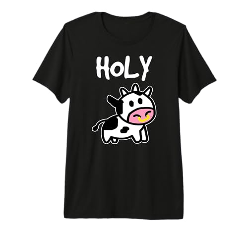 Holy Cow - Funny Farmer Cow for Adults Kids Boys and Girls Premium Tri-Blend T-Shirt