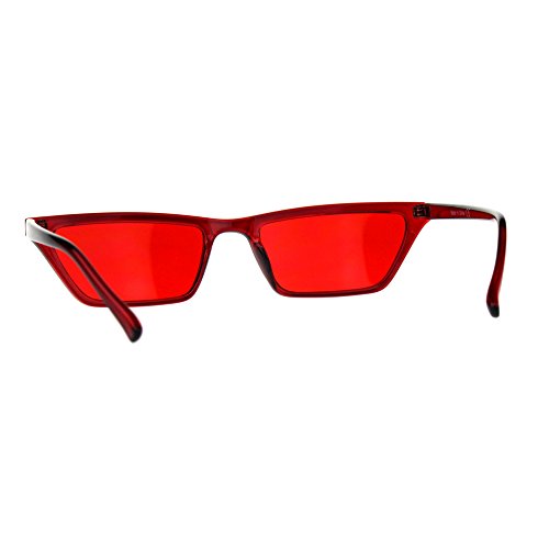 PASTL Womens Skinny Sunglasses Flat Trapezoid Shape Retro Fashion Shades3