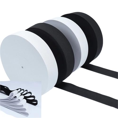 Bande élastique en tricot de 20mm pour couture créative et ruban plat blanc 10M