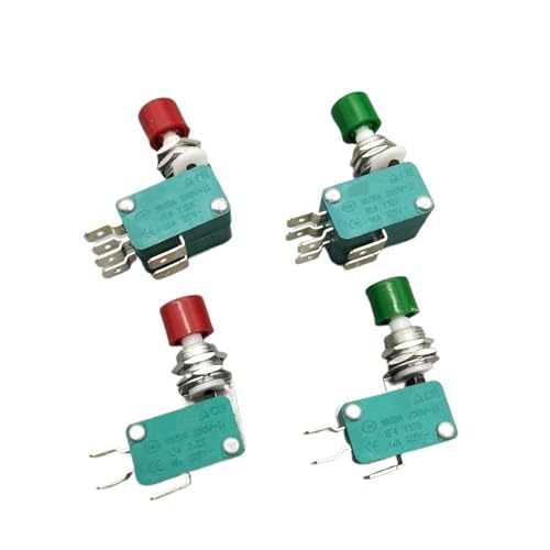 Interruptor pulsador robusto de 12 mm con alta capacidad de corte DS-448 verde 3