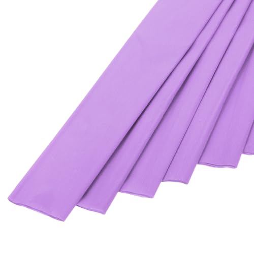 MECCANIXITY 20Pcs Crepe Paper Roll Crepe Paper Decoration 3.1ft Long 2 Inch Wide for Wedding Ceremony Various Festivals Decoration, Light Purple