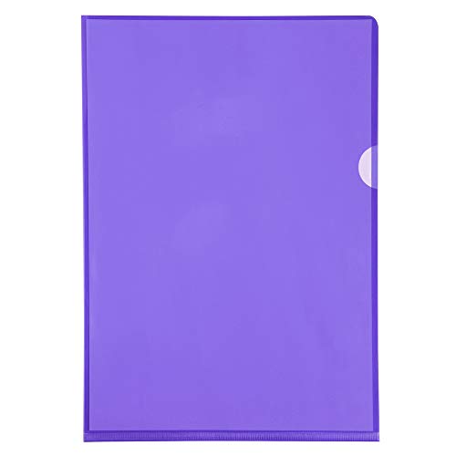Pochettes coin en PVC Exacompta parme pour éviter les feuilles volantes cornées