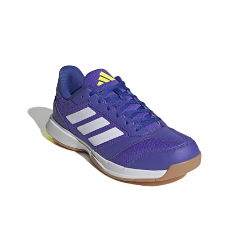 adidas Herren Ligra 8 Mens Indoor Shoes, Solar Purple/FTWR White/Solar Lemon, 43 1/3 EU – Ansicht 3
