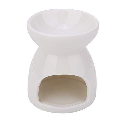 Crisis Encens Bougie brûleur à Huile en céramique, Lampe à Parfum, brûleur d'arôme de Lampe à Parfum de Nuit, pour Chambre à Coucher(Flower) - Image 3